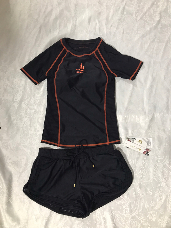 黑色80，L号分体式三奇泳衣，款号：SQ1...