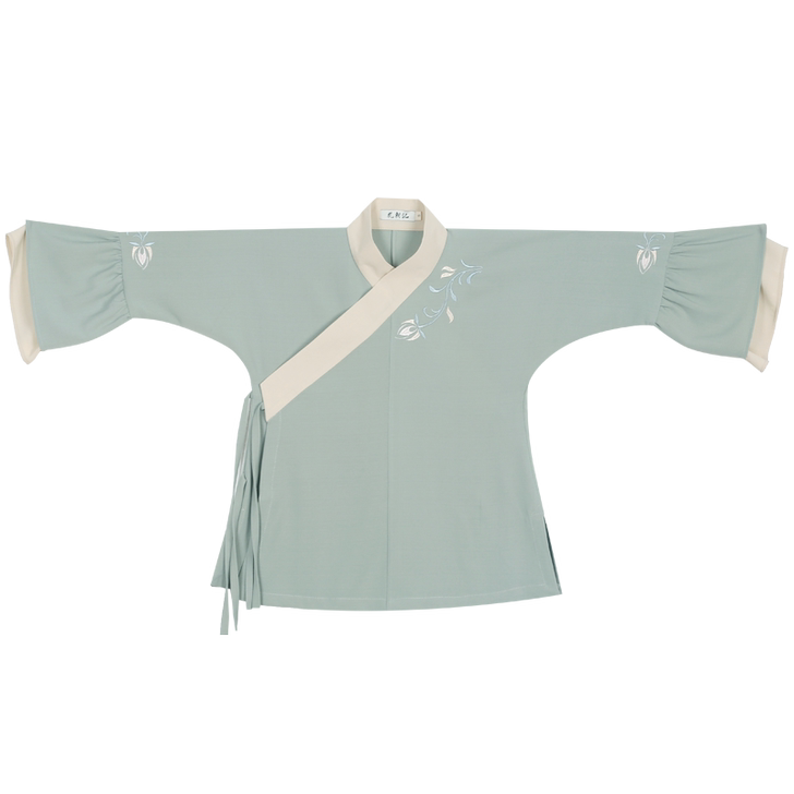 芙蓉浦 花朝记汉服汉元素原创绣花交领中长裙...