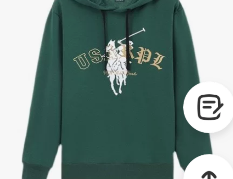 正品Polo保罗男士加绒连帽卫衣,号码XL...