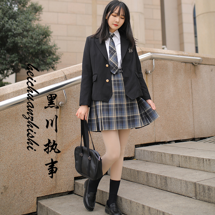 【黑川执事】七海与花音原创jk格裙百褶裙短...