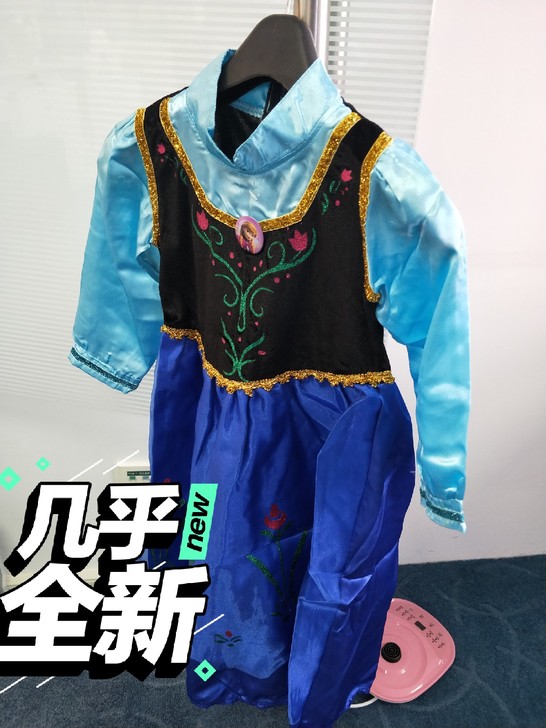 九新冰雪奇缘戏服，孩子活动穿过一次