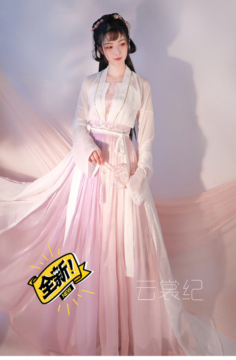 【科幻】东月棠汉服原云裳记春樱汉服齐腰粉紫...