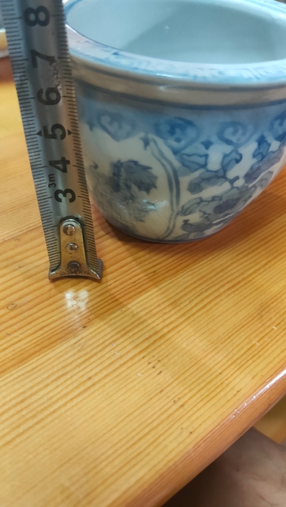 龙窑稻草烧 ，鱼缸、水培盆高温手绘五彩，陶...