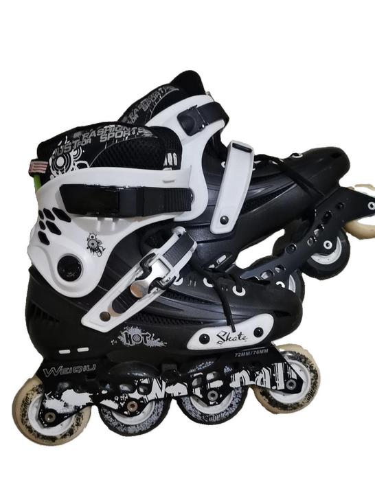 轮滑鞋直排轮香蕉轮，实体店购买，女式的，3...