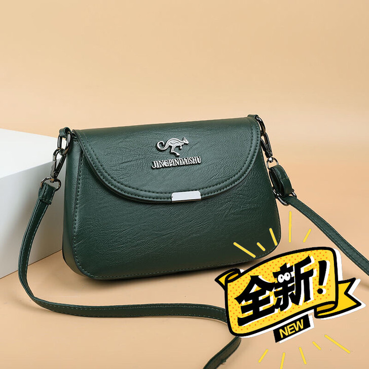 实体转型亏本出袋鼠真皮质感包包新款女简约单...