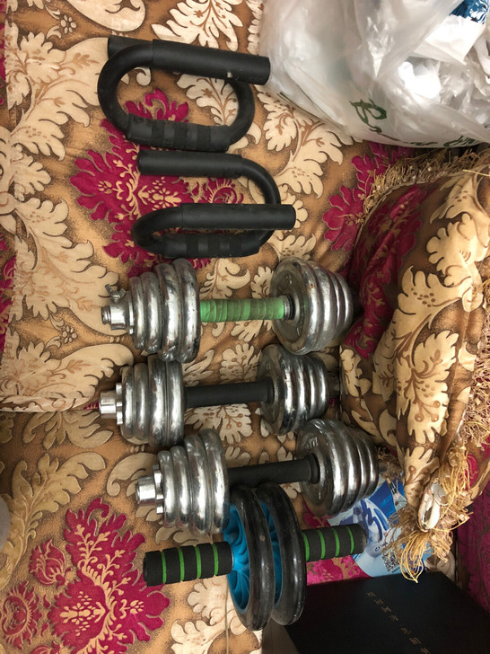 健腹轮，可调节重量哑铃，俯卧撑手柄，便宜卖...