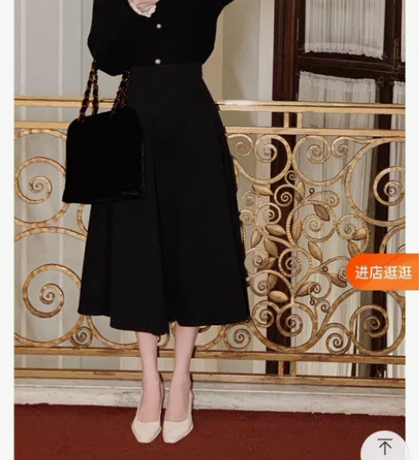 长裙半身裙A字裙伞裙连衣裙秋冬裙收腰毛呢裙...