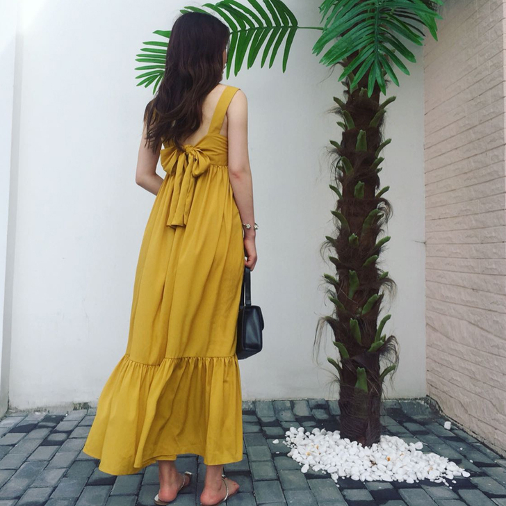 2017夏装新款夏海边甜美海边度假裙修身显...