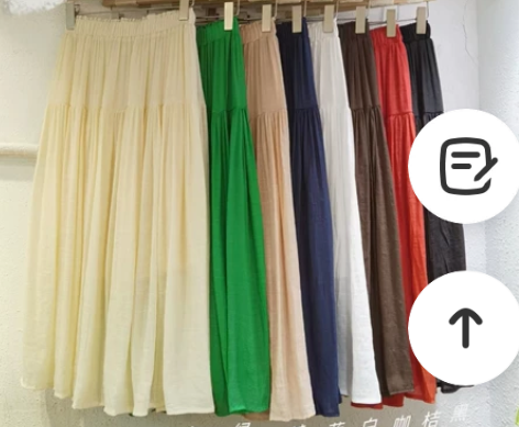 棉麻拼接大摆裙，均码，全新，松紧腰 感兴趣...