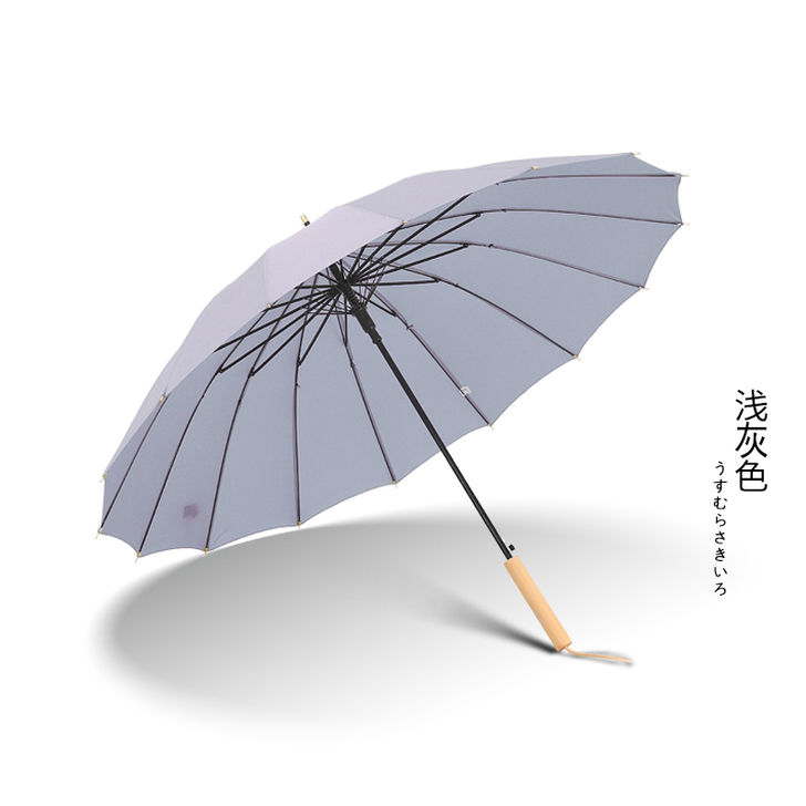日系简约透明长柄雨伞女晴雨两用大号超大双人...