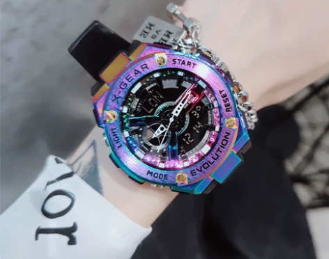 【狂欢价】王一博同款小钢炮手表男士运动型机...