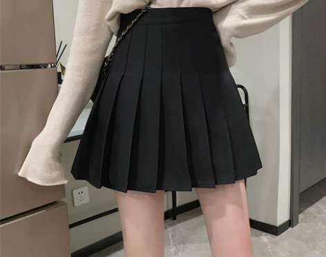 百褶裙女半身裙短裙春秋夏2022新款高腰学...