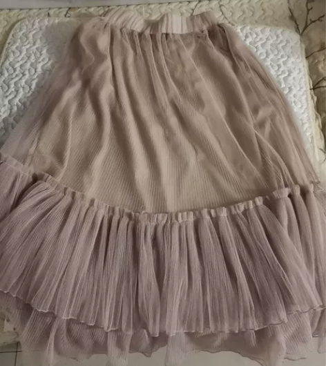 网纱蛋糕裙藕粉色长裙 感兴趣的话点“我想要...