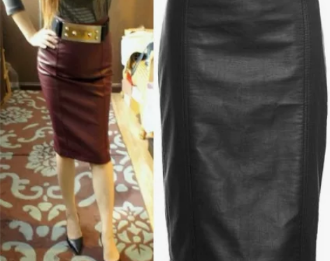 败家出100％全新 英国高端大牌PU皮裙半...