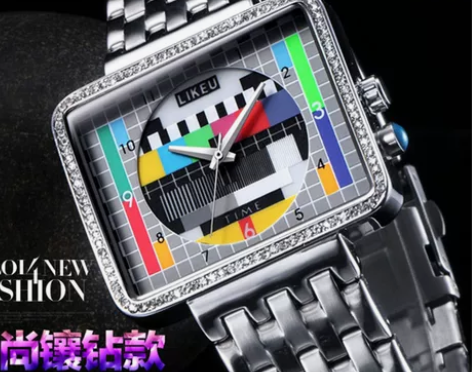 怀旧电视机手表男女士夜光创意个性女表初高中...