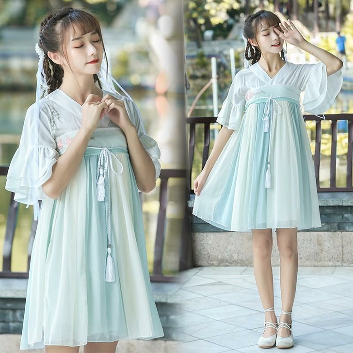 中国风套装   日常汉服改良    汉元素...