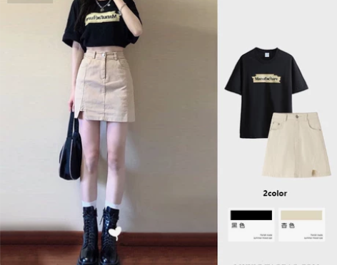 可盐可甜洋气酷盐穿搭御姐范轻熟风小个子T恤...