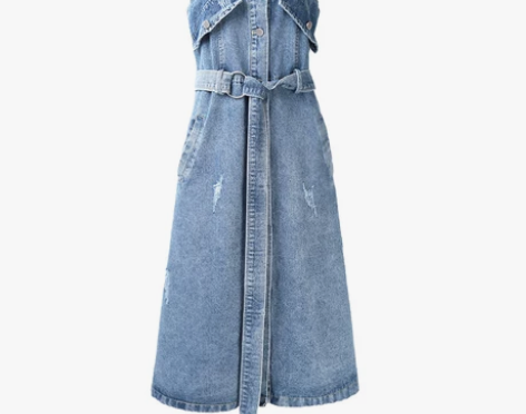 [转卖]2018秋季新款韩版无袖中长款牛仔...