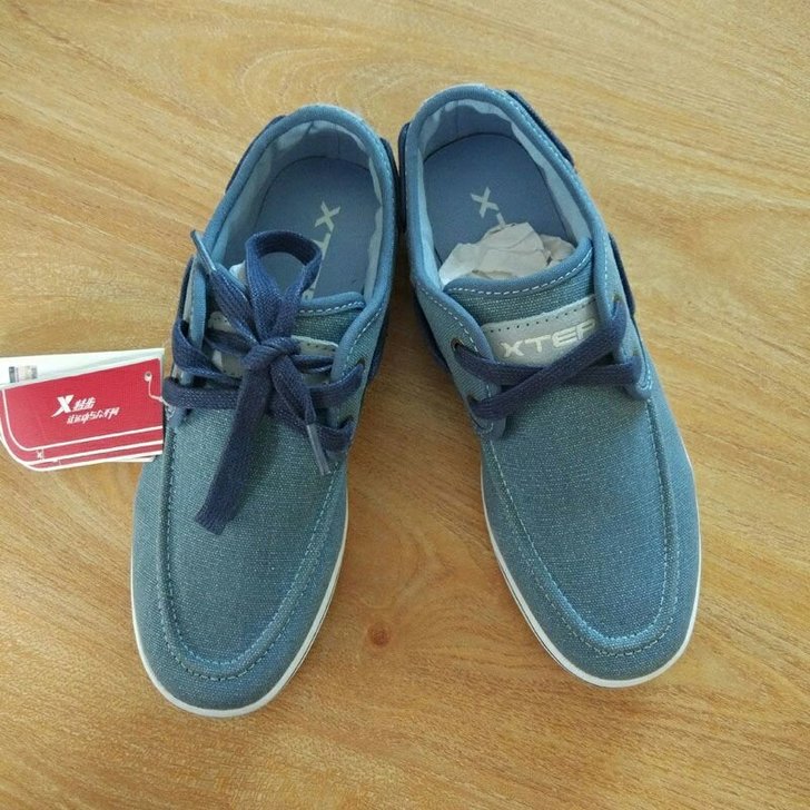 36码特步/Xtep帆布板鞋女正品全新夏季...