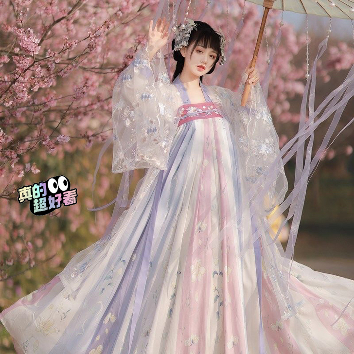 齐胸襦裙套装汉服女刺绣正品襦裙超美的全新