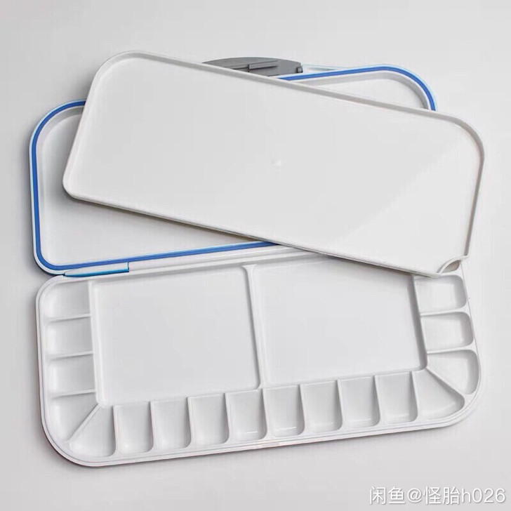 水彩调色盒硬盖保湿便携大容量颜料盒翻盖折叠...