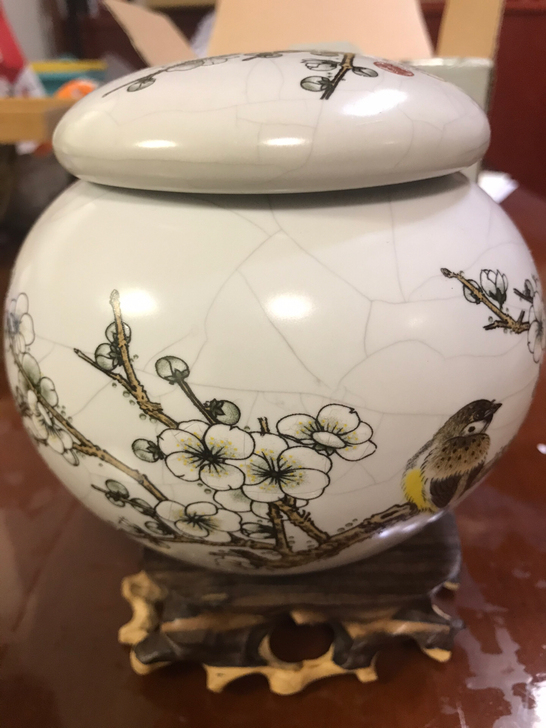 汝窑开片茶叶罐