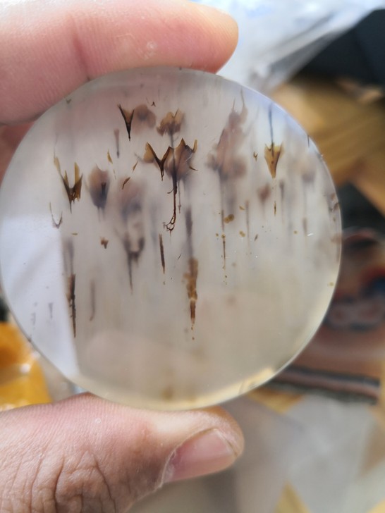 马达加斯加海洋玉髓巴西象形玛瑙天画宝石首饰...