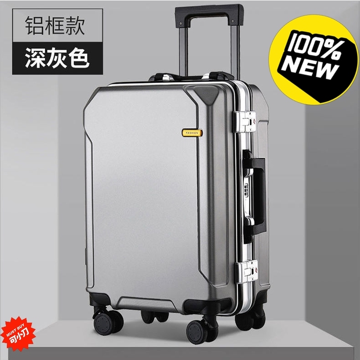 旅行箱行李箱铝框拉杆箱超大学生万向轮ins...