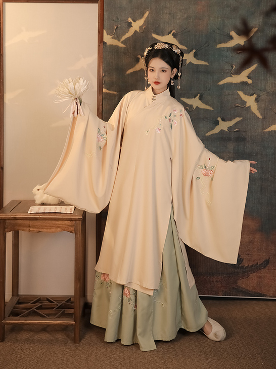 艺缕汉服女原创牡丹记传统刺绣明制袄裙中国风...