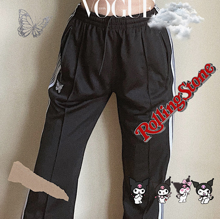 老夫子 needles 蝴蝶 刺绣黑白运动...