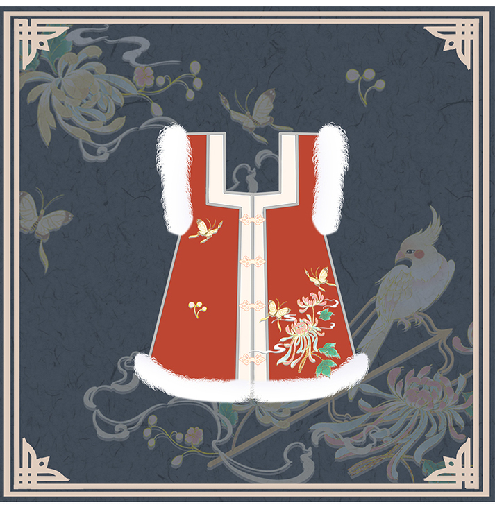 墨子研汉服女正品原创明制袄裙方领对襟刺绣短...