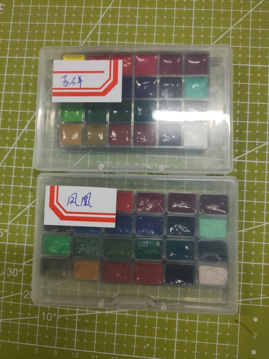 凤凰颜彩六分之一24色分装，仅试色。