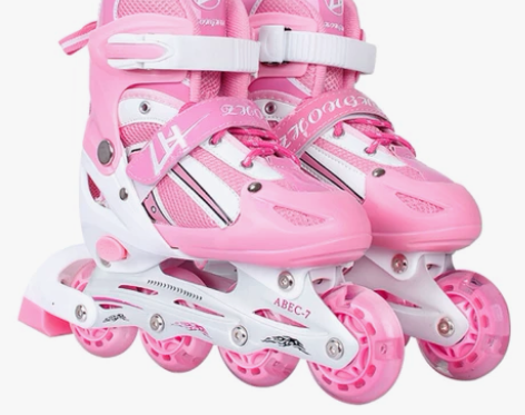 特价直排溜冰鞋儿童可调男童女童闪光轮滑鞋全...
