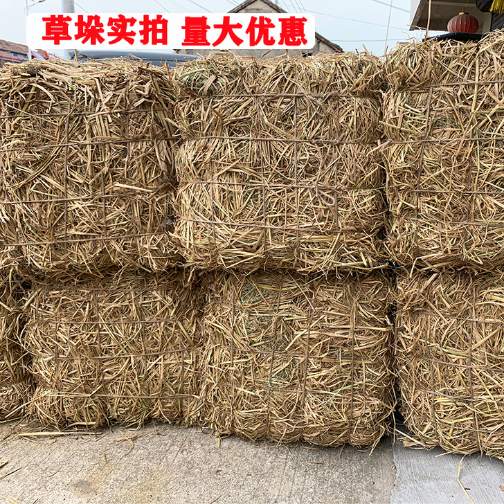 草垛干稻草农家乐稻草装饰干稻草方形圆形草垛...