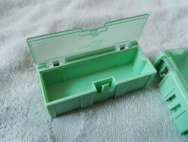 进口元件贴片盒，长方形互扣拼装元件盒 绿色...