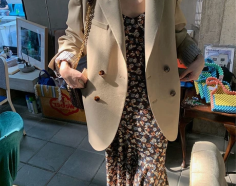 安娜家同款西装外套女韩版复古ins网红百搭...