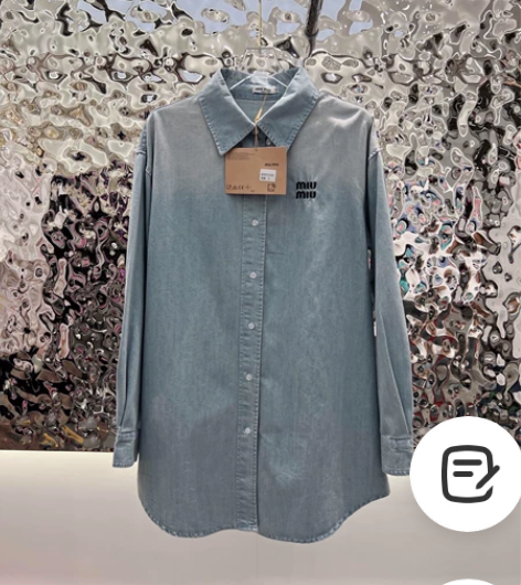 mium*22春夏新品外套两穿的牛仔衬衫 ...