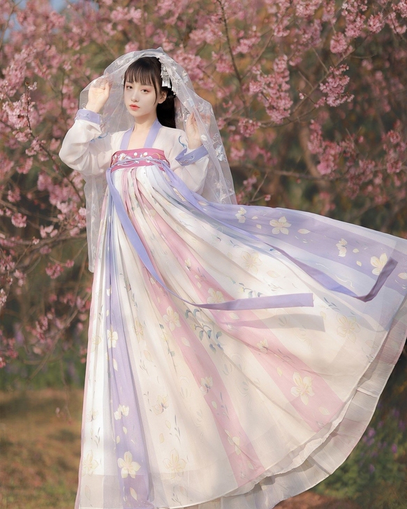 【樱洛】茗月萱齐胸襦裙3米摆套装汉服，S码...
