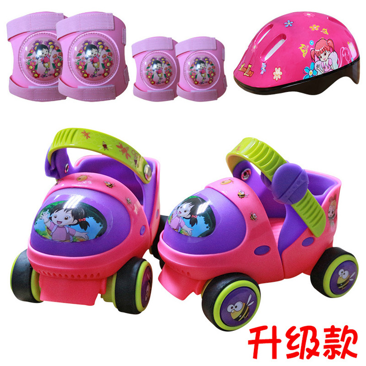 玄凌溜冰鞋儿童双排轮滑冰鞋轮滑鞋儿童四轮旱...