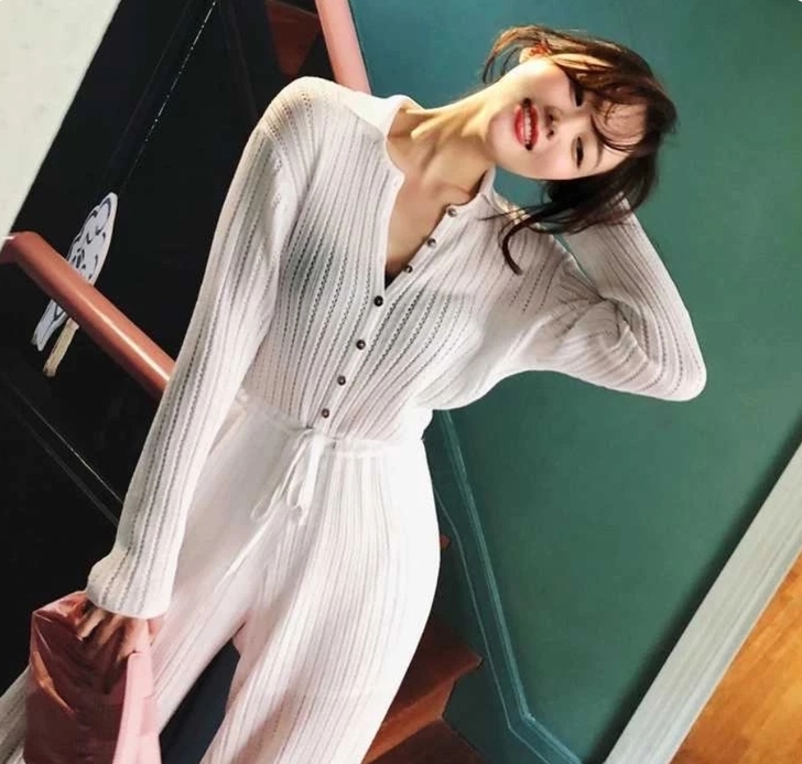 LIN CHAO ZHANG气质针织垂坠感...