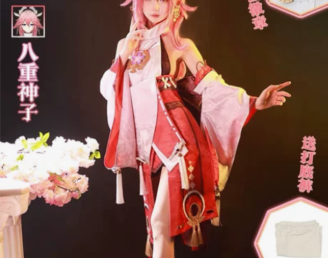 直出原神八重神子cos次元依除假发大全套 ...