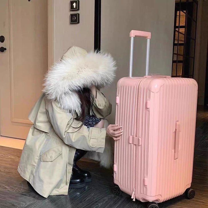 马冬强超大容量行李箱女24拉链旅行箱子万向...