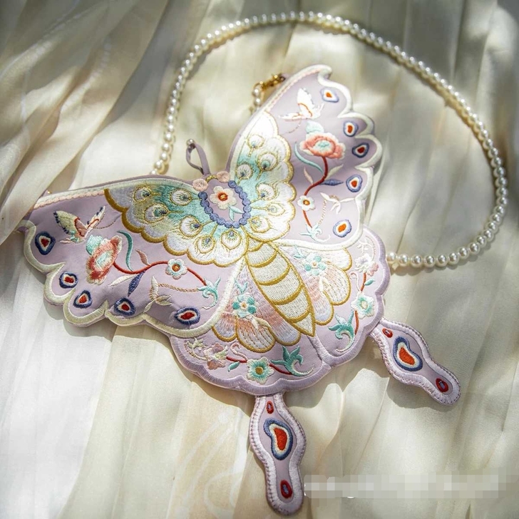 司南阁原创【蝴蝶包】汉服女单肩斜挎双面蝴蝶...