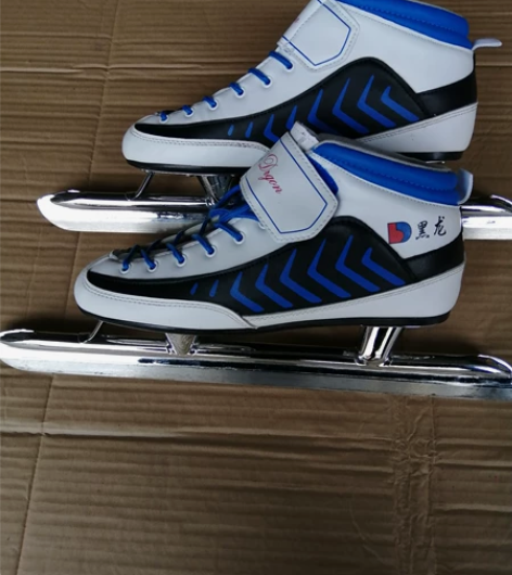 花样刀滑冰鞋35号。牛皮鞋面，小孩学滑冰使...