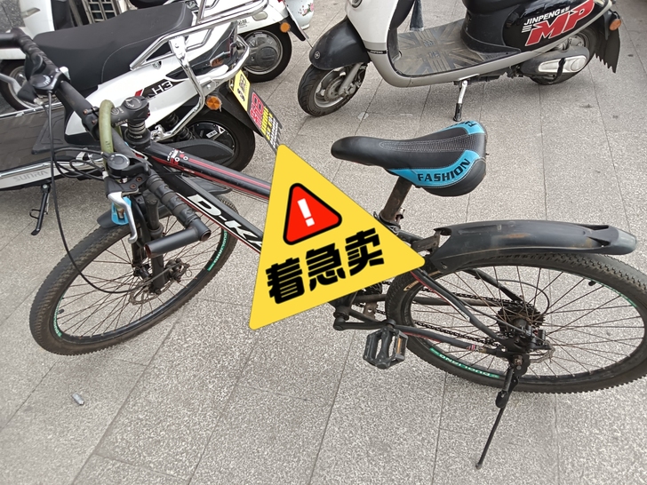 一山地自行车买来两三年了一直没怎么骑成色还...