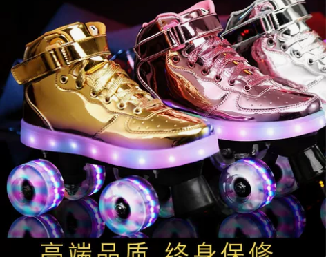 旱冰鞋 溜冰鞋成年双排滑轮男女旱冰场专用四...