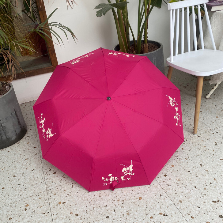 全新女式便捷一键开收舒适出行自动折叠伞简约...