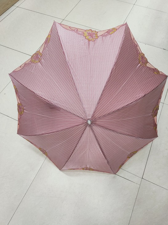 高档二折刺绣防晒太阳伞晴雨两用遮阳伞