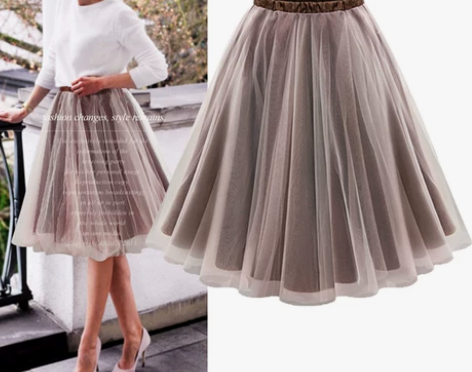 夏装新款欧美高腰蓬蓬裙显瘦中裙包臀A字中裙...