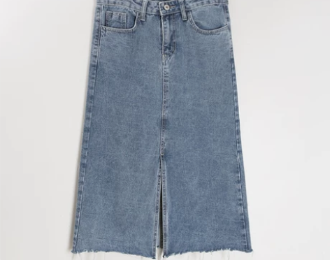 高腰牛仔半身裙2018春夏新款韩版复古显瘦...